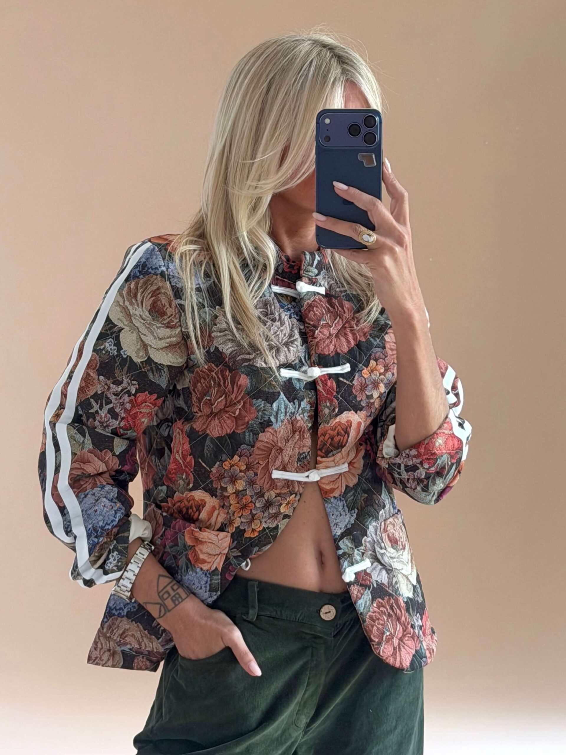 7C7C7FEA-C272-4861-AF3F-BB72D1162E9C Floral Quilted Frog Button Jacket - Image 1