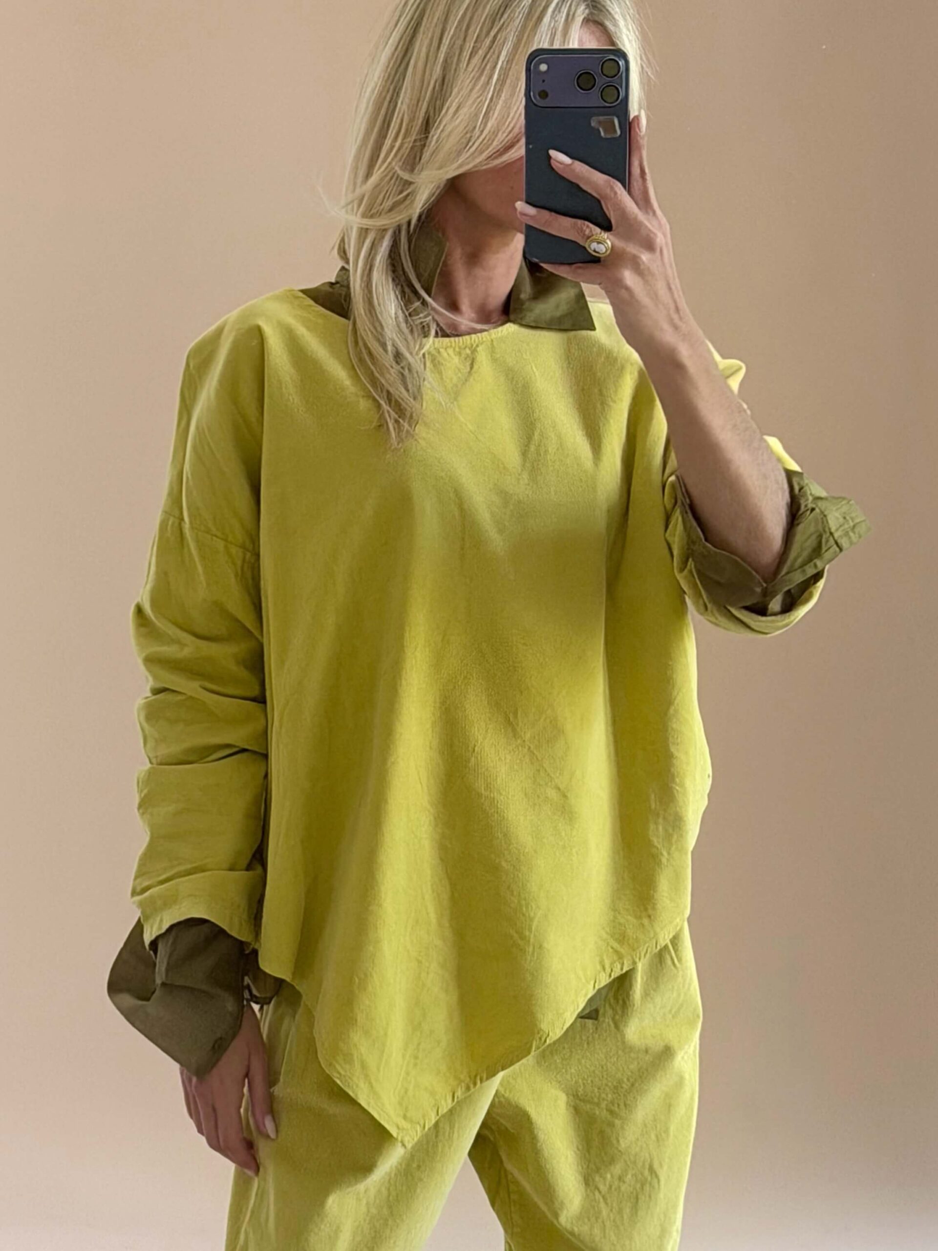 1B559AC4-A03B-49D3-A6BD-98DFFB73FD0C Relaxed Corduroy Top – Olive - Image 1