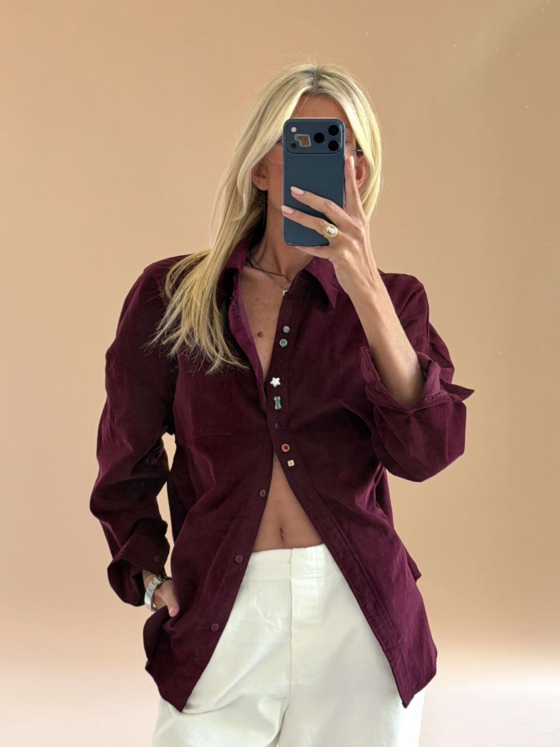 DD33F8AD-70EB-4081-B1CA-8DF0562574B7 Charm Button Corduroy Shirt - Image 1